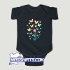 Dandelion Butterfly Colorful Baby Onesie