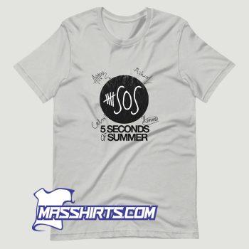 Funny 5SOS Logo And Signature T Shirt Design