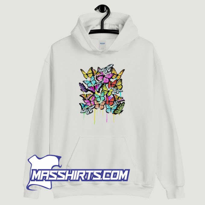 I Cute Rainbow Butterflies Hoodie Streetwear