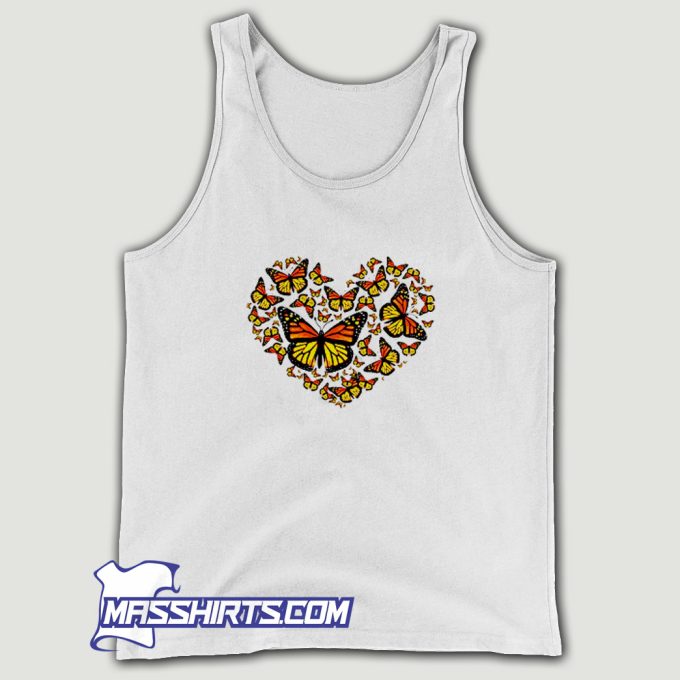 Monarch Butterfly Heart Tank Top