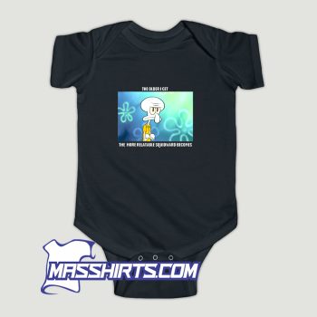 Relatable Squidward Portrait Baby Onesie