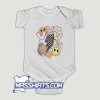 Smile Happy Easter Day Hippie Trendy Baby Onesie