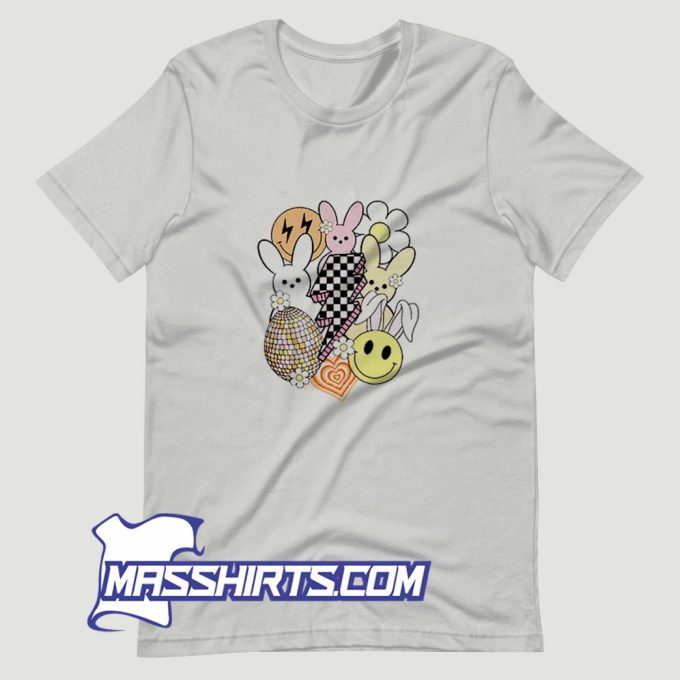 Smile Happy Easter Day Hippie Trendy T Shirt Design