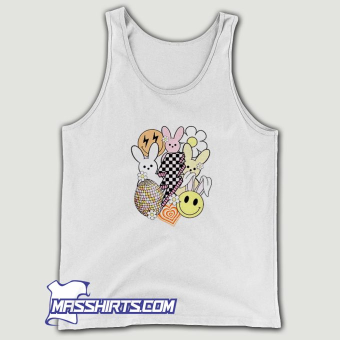 Smile Happy Easter Day Hippie Trendy Tank Top