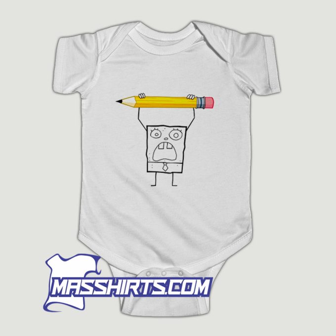 Spongebob Doodlebob Pencil Rage Baby Onesie