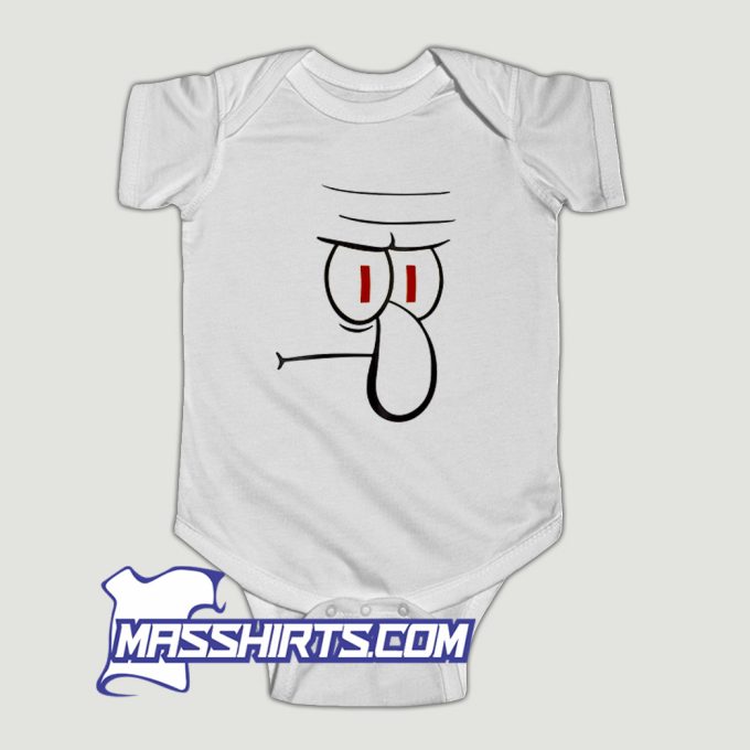 Squidward Big Face Baby Onesie