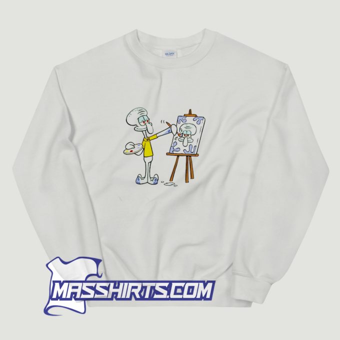 Squidward Paintings In His House Sweatshirt