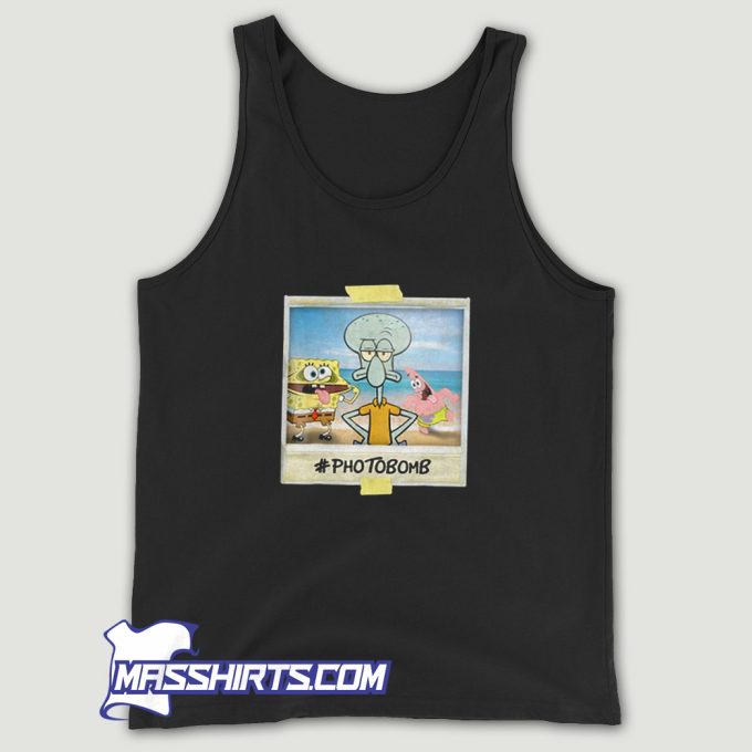 Squidward Photobomb Polaroid Tank Top