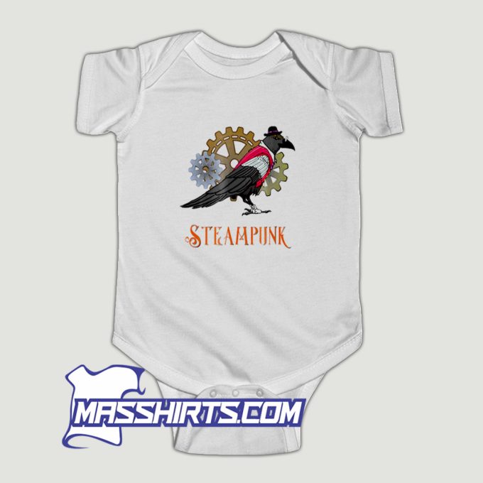 Steampunk Raven And Cogs Artsy Victorian Baby Onesie