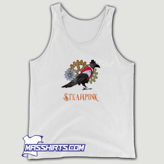 Steampunk Raven And Cogs Artsy Victorian Tank Top