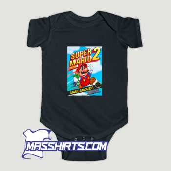 Super Mario Bros 2 Retro Box Art Baby Onesie