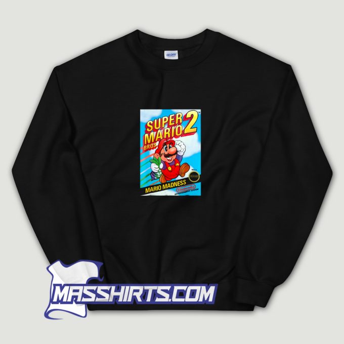 Super Mario Bros 2 Retro Box Art Sweatshirt