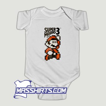 Super Mario Bros 3 Pixel Mario Baby Onesie