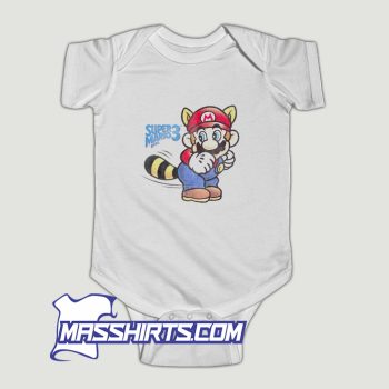 Super Mario Bros 3 Raccoon Baby Onesie