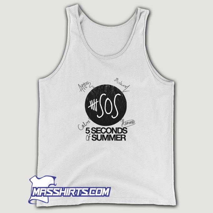 Vintage 5SOS Logo And Signature Tank Top