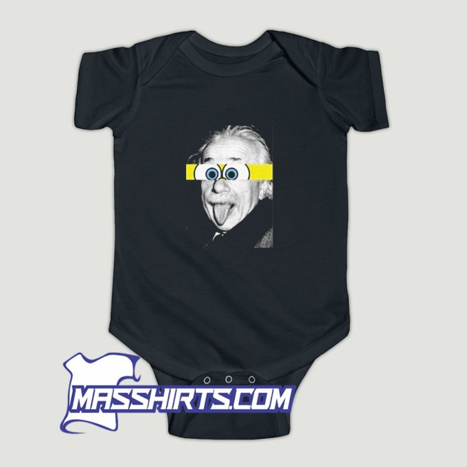 Albert Einstein Spongebobs Eyes Baby Onesie