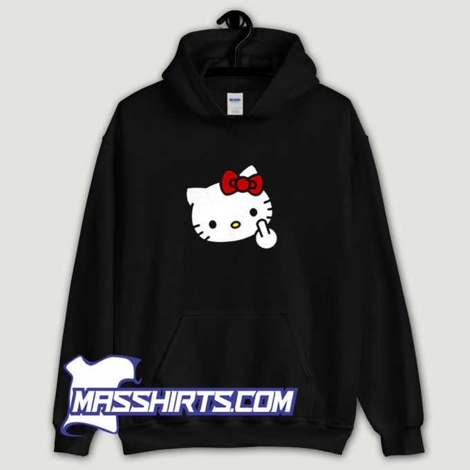 Kitty Middle Finger Hoodie Streetwear