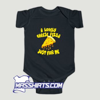 A Lovely Cheese Pizza Baby Onesie