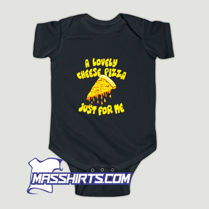 A Lovely Cheese Pizza Baby Onesie