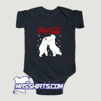 Coca Cola Polar Bear Hug Snowflakes Baby Onesie