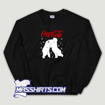 Coca Cola Polar Bear Hug Snowflakes Sweatshirt