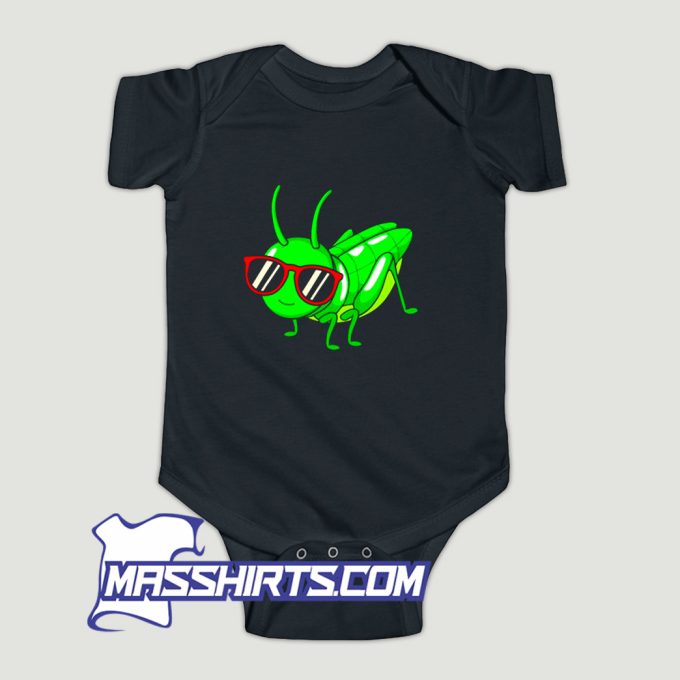 Grasshopper Wearing Eyeglasses Baby Onesie