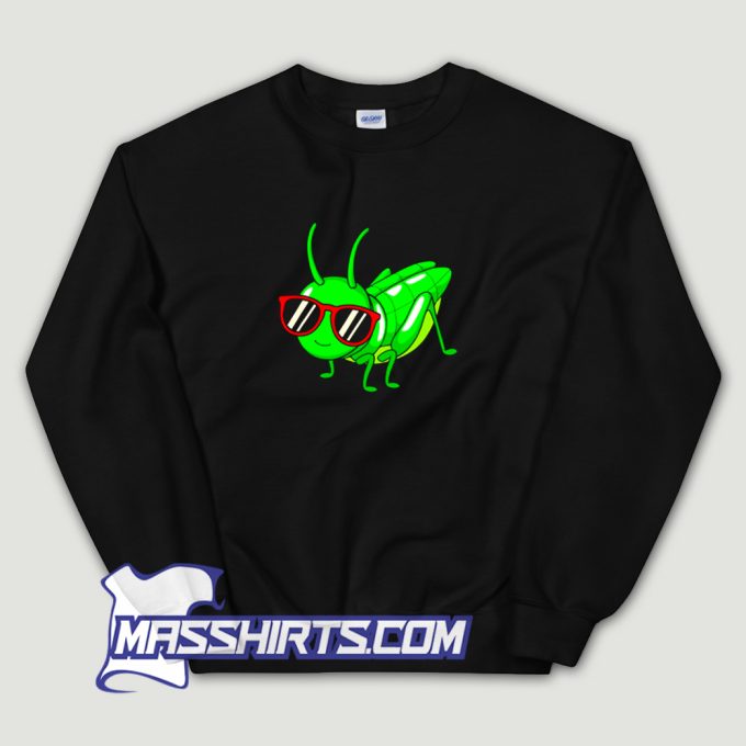 Grasshopper Wearing Eyeglasses Sweatshirt