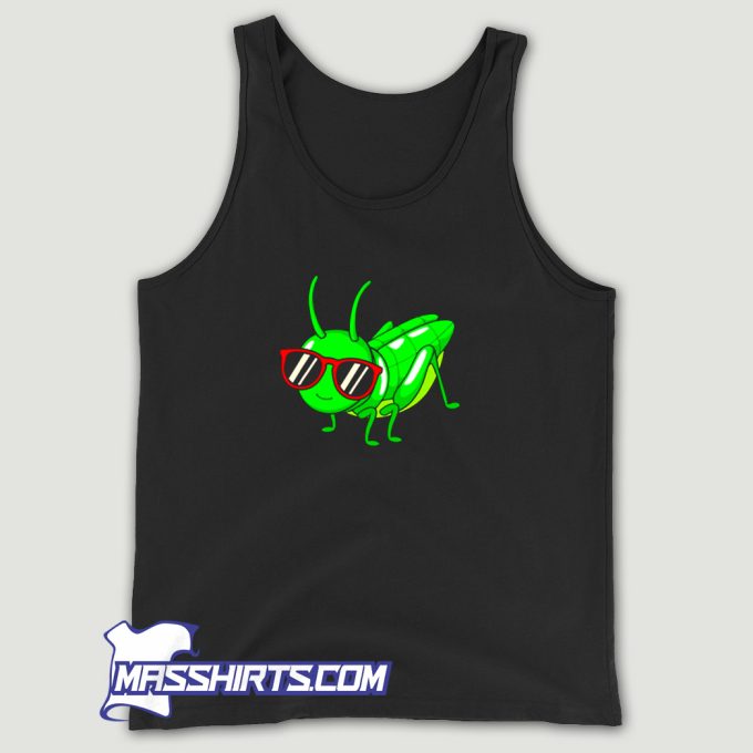 Grasshopper Wearing Eyeglasses Tank Top