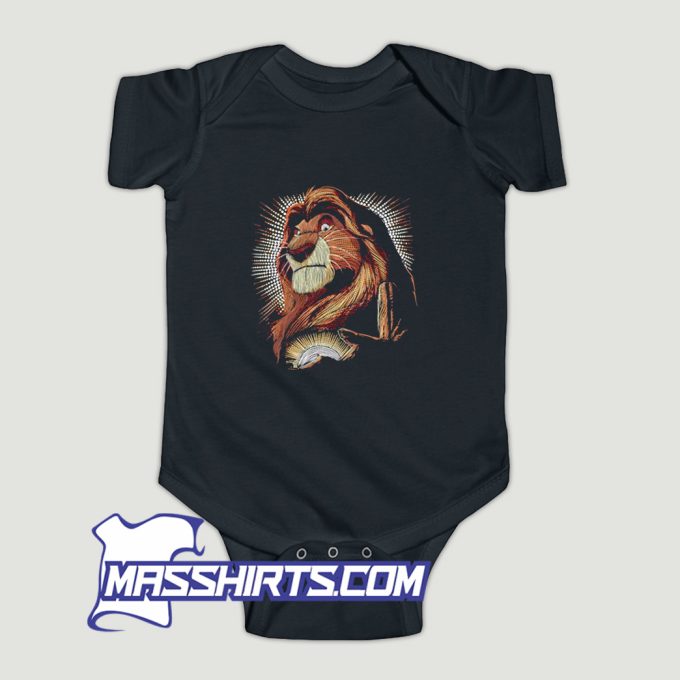 Lion King Mufasa Pride Rock Dot Art Baby Onesie