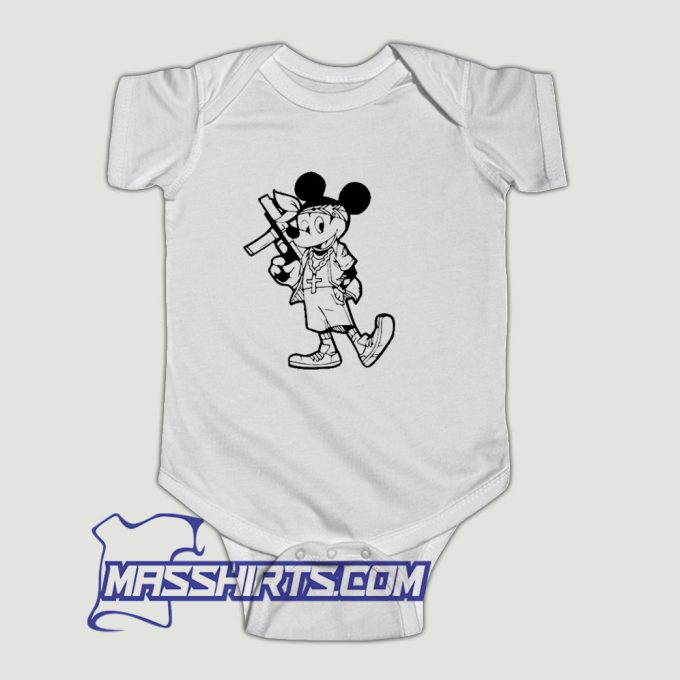 Mickey Wit Da Blicky Baby Onesie