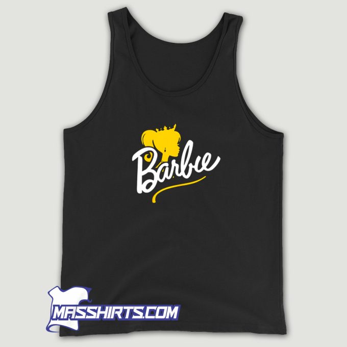 Orange Barbie Silhouette Tank Top