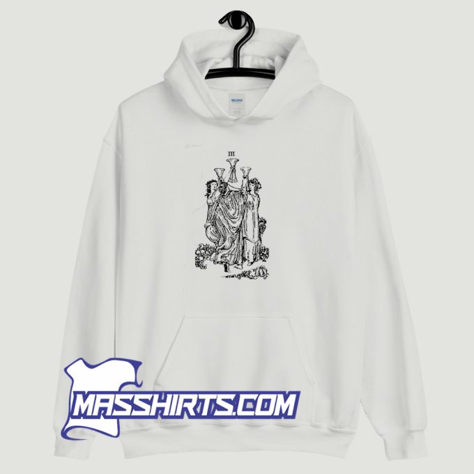 Tarot Card 3 Of Cups Hoodie Streetwear