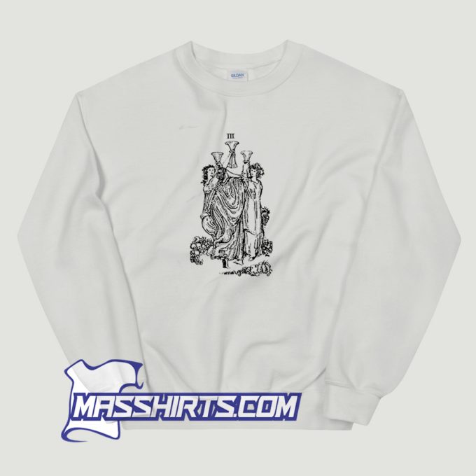 Tarot Card 3 Of Cups Sweatshirt