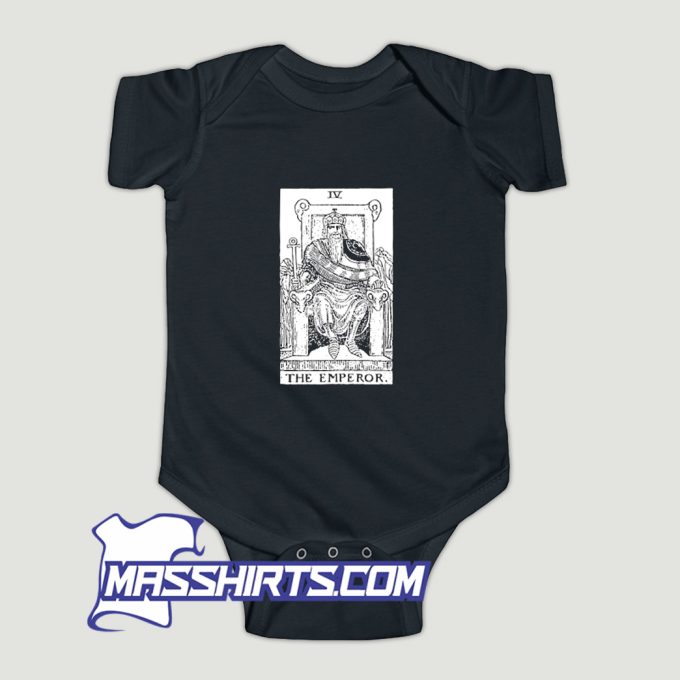 The Emperor Ancient Tarot Card Baby Onesie