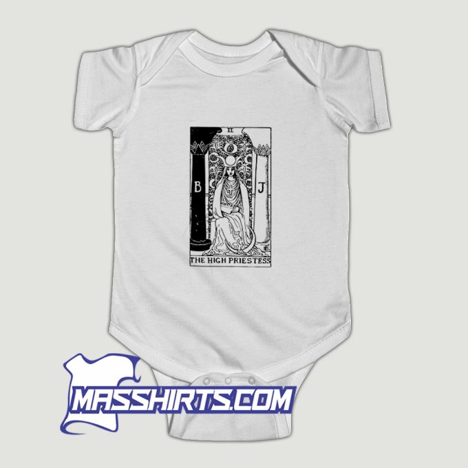 The High Priestess Occult Tarot Card Baby Onesie