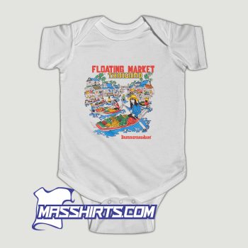 Vintage Floating Market Thailand Baby Onesie