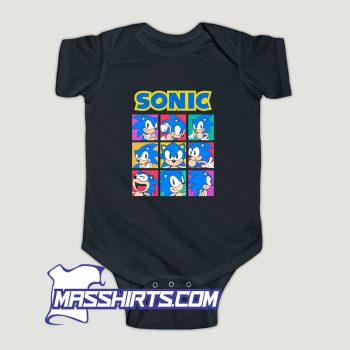 Vintage Sonic Face Baby Onesie