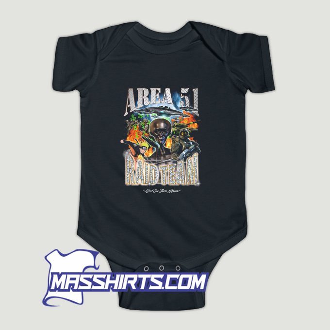 Area 51 Raid Team Funny Baby Onesie