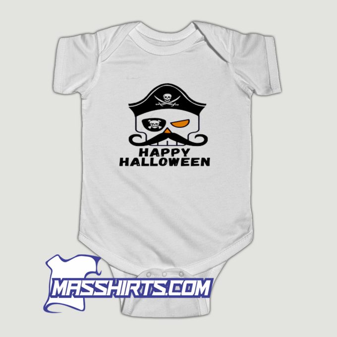 Classic Happy Pirates Halloween Baby Onesie