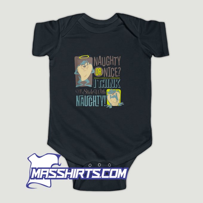 Classic Looney Tunes Taz Naughty Baby Onesie