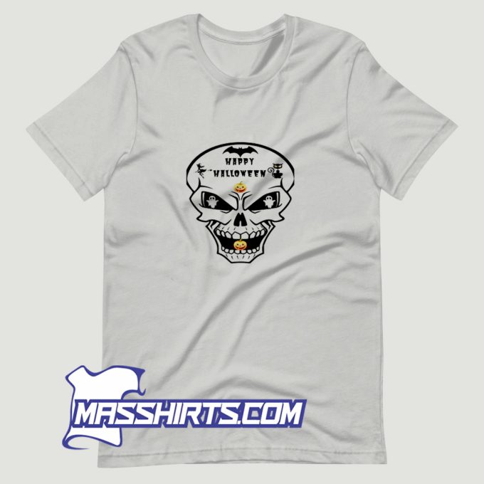 Happy Skulls Halloween T Shirt Design