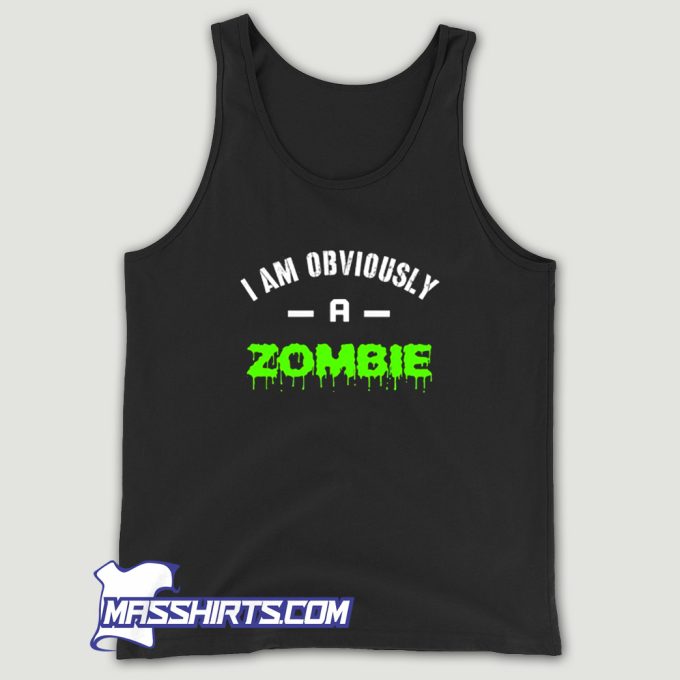 Vintage I Am Obviously A Zombie Tank Top