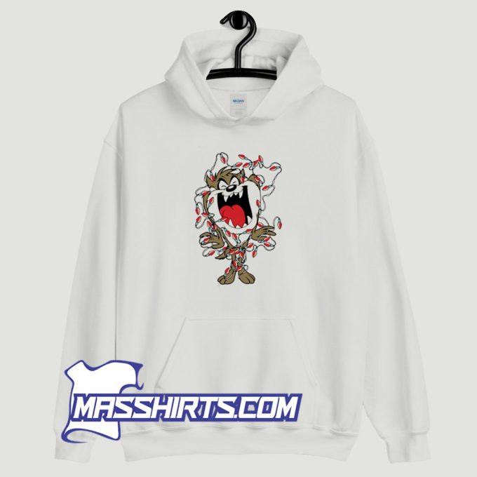 Looney Tunes Christmas Taz Lights Hoodie Streetwear