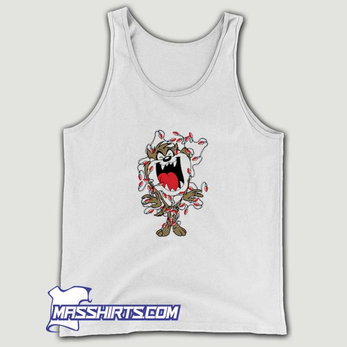 Looney Tunes Christmas Taz Lights Tank Top