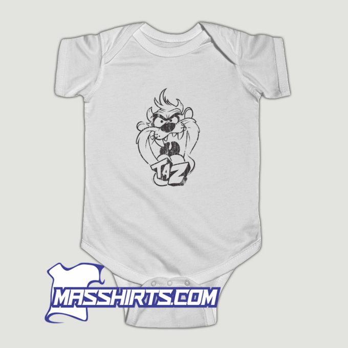 Classic Looney Tunes Faded Taz Baby Onesie