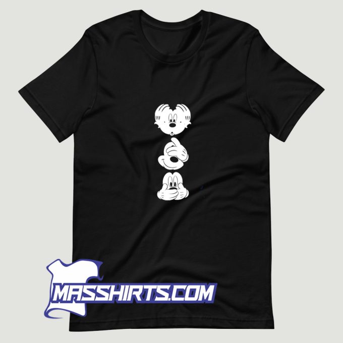 Mickey Mouse Three Faces T Shirt Design
