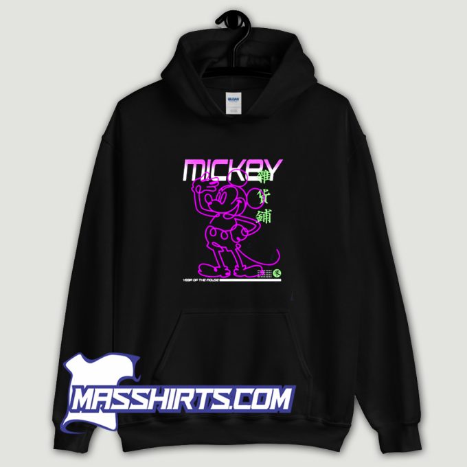 Mickey Mouse Year Of The Mouse Neon Hoodie Streetwear