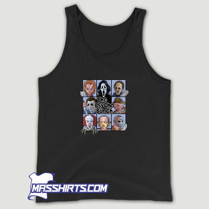 Spooky The Psycho Bunch Serial Killer Halloween Tank Top