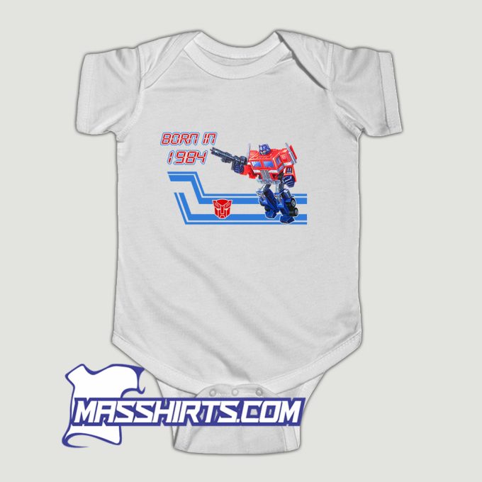 Transformers Optimus Prime Born In 1984 Baby Onesie