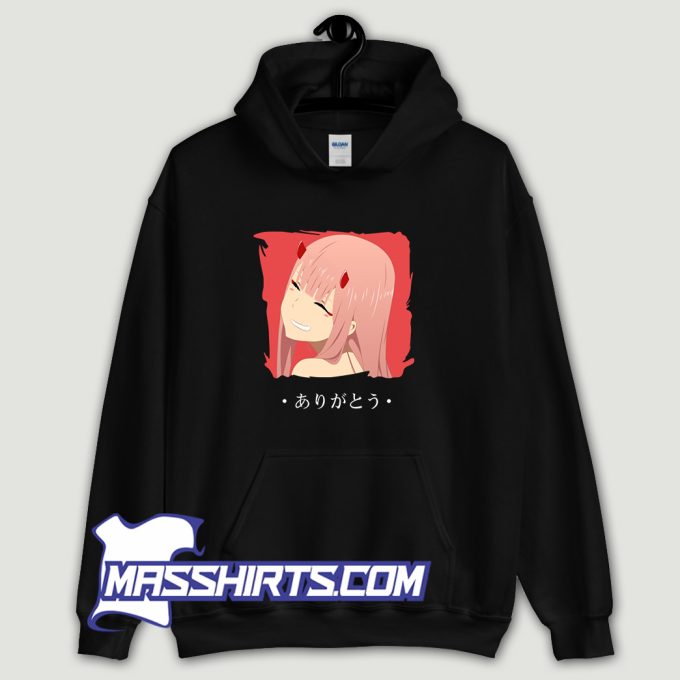 Zero Two from Darling in The Franxx Arigatou Hoodie Streetwear